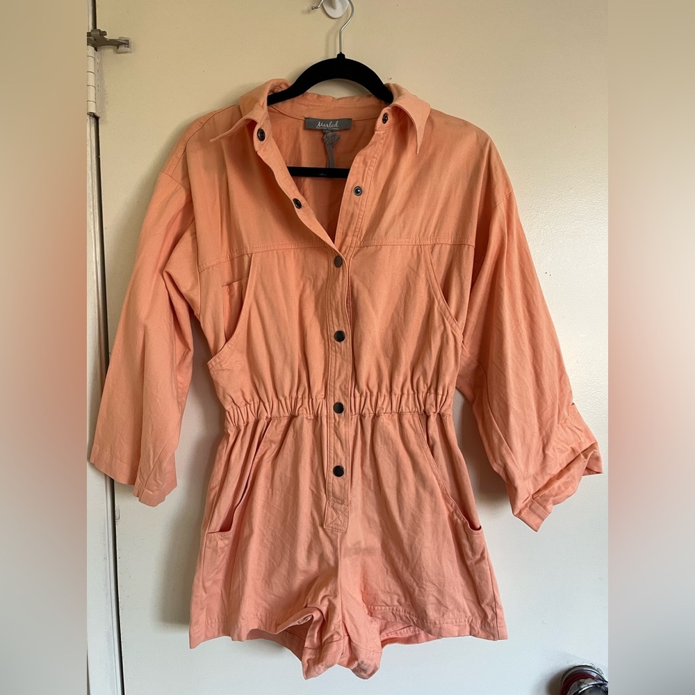Marled The Out East Peach Romper Sz XS